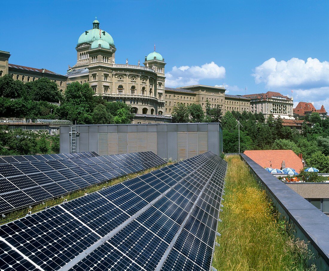 Rooftop solar cells,Switzerland