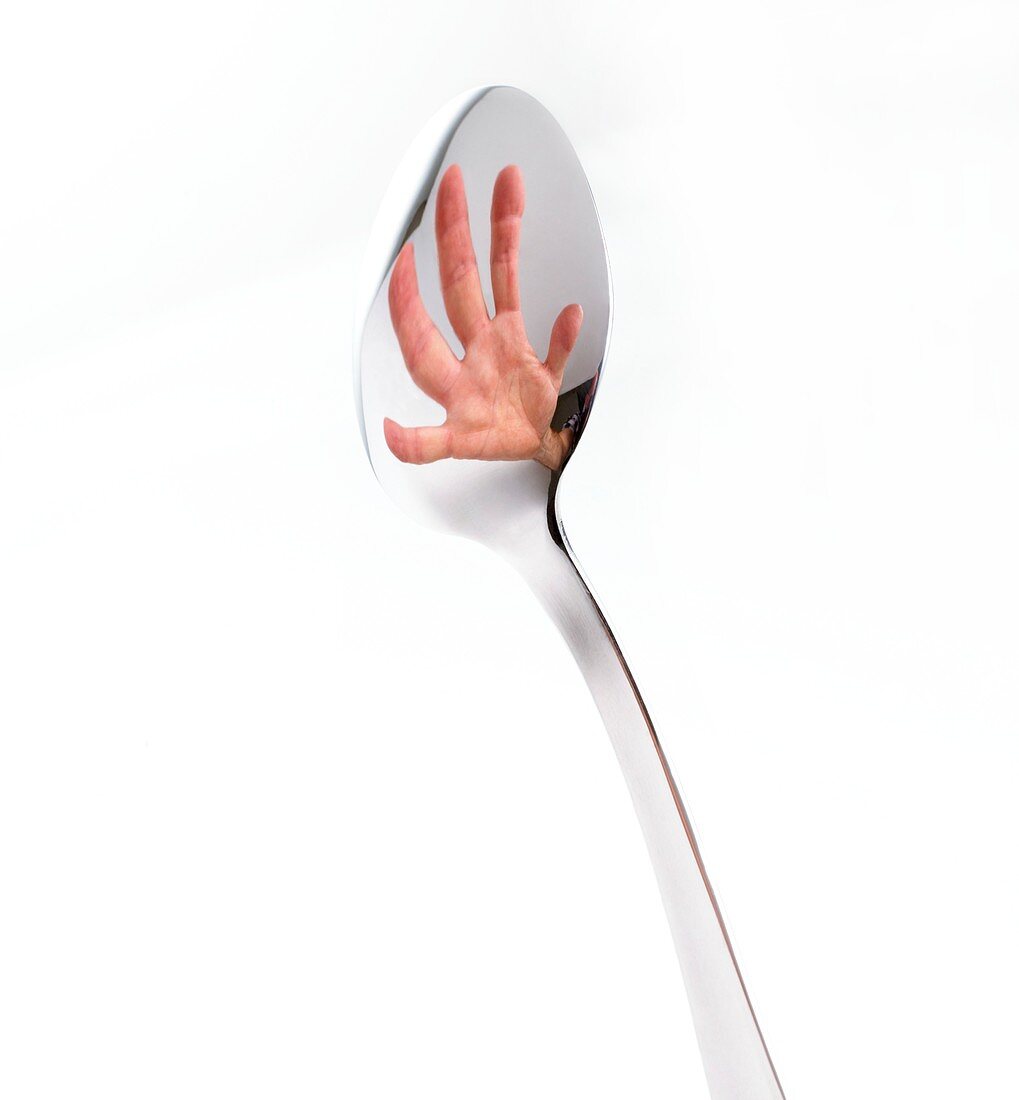Reflection in a spoon