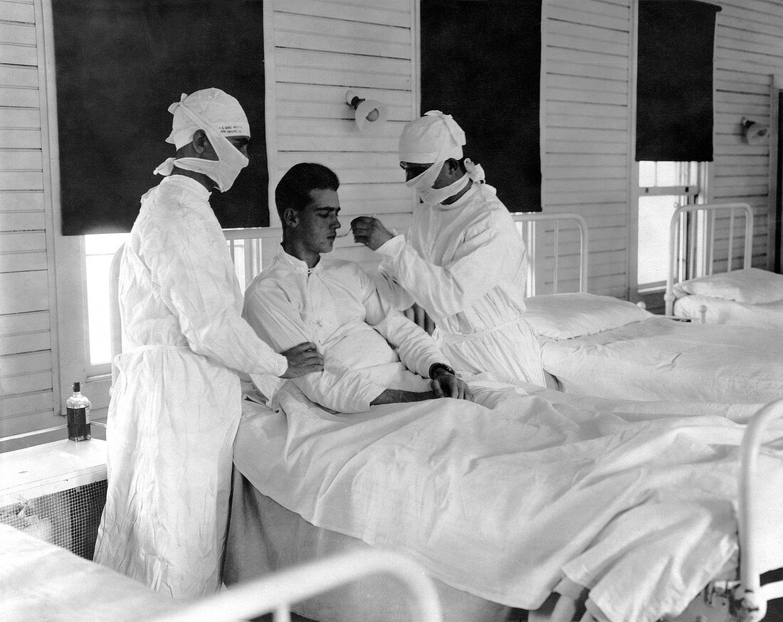 Spanish flu nursing ward,1918