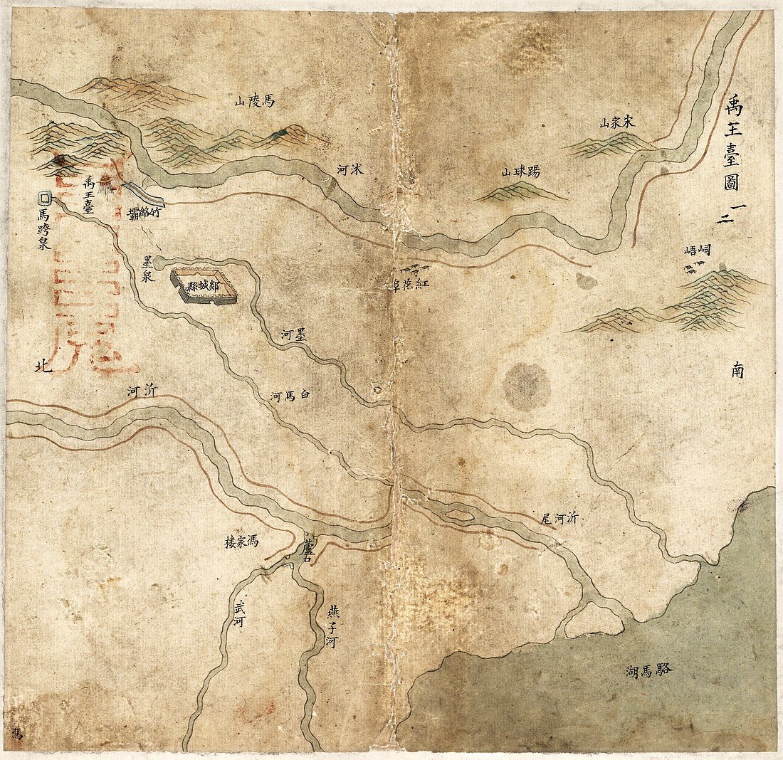 Chinese river embankments,18th century