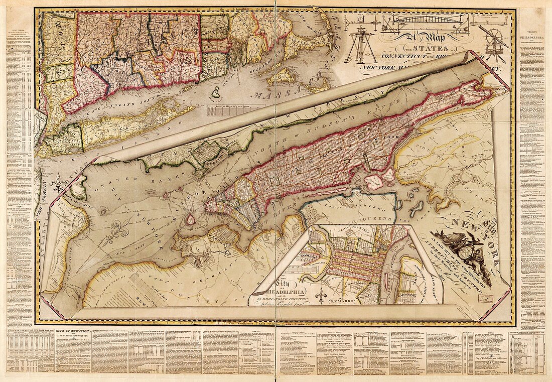 Map of New York City,1821