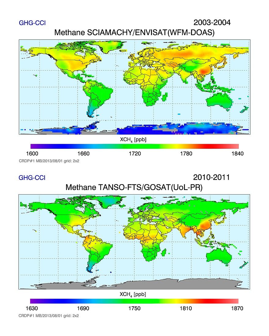 Global atmospheric methane
