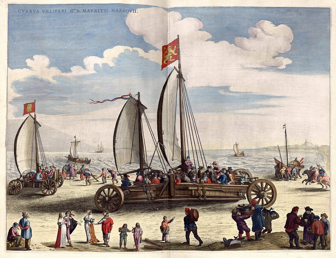 Dutch land yachts,16th century