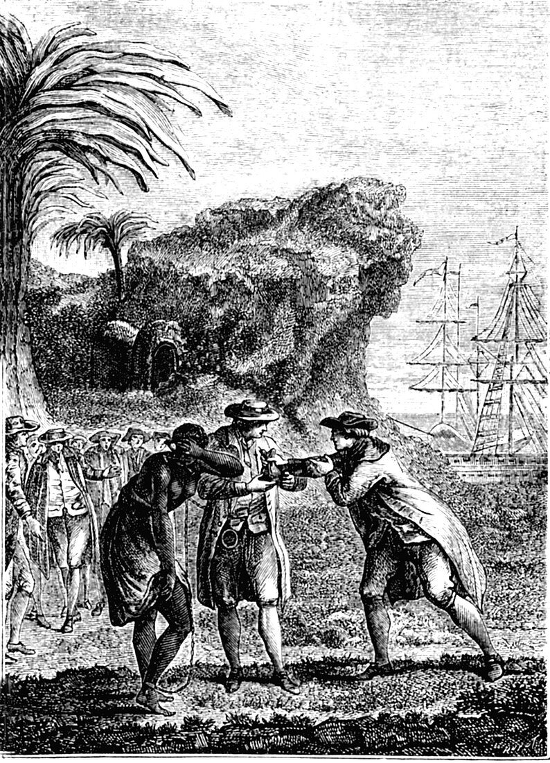 Slave trade,19th Century illustration