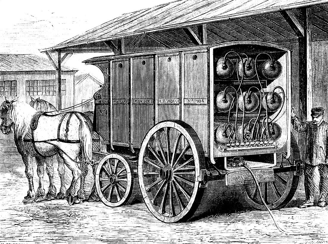 19th Century compressed gas tanks