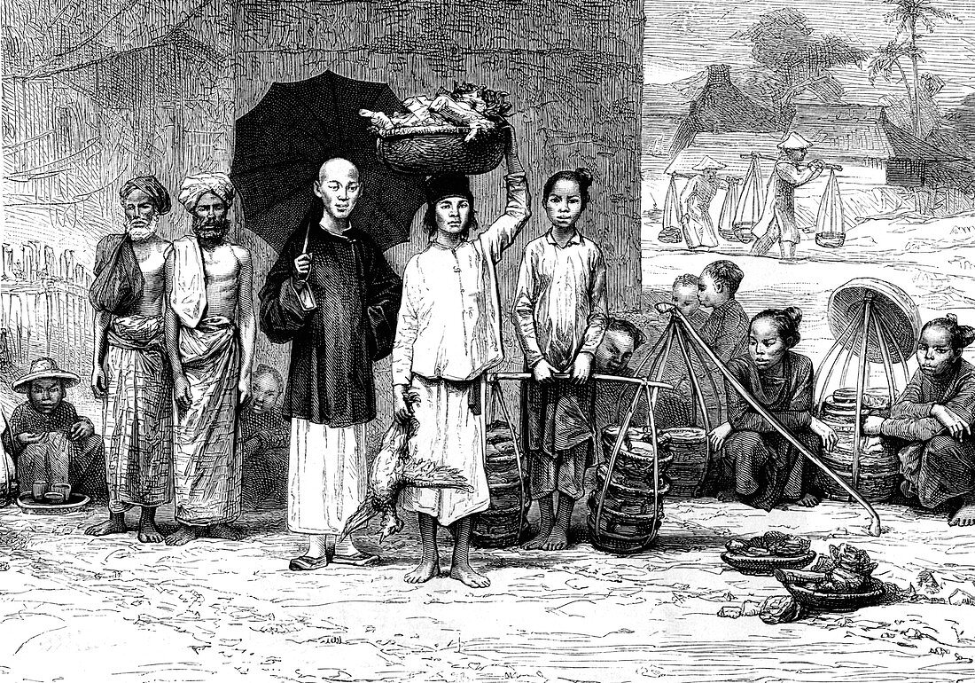 19th Century Vietnamese market