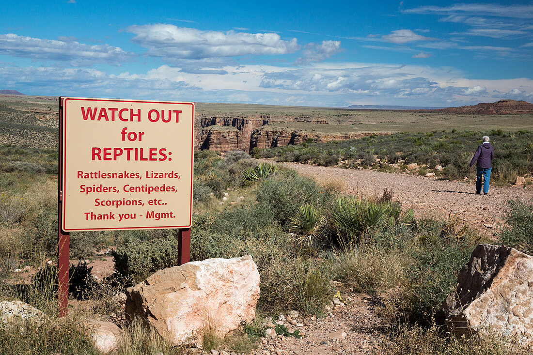 Reptile warning sign,Arizona,USA