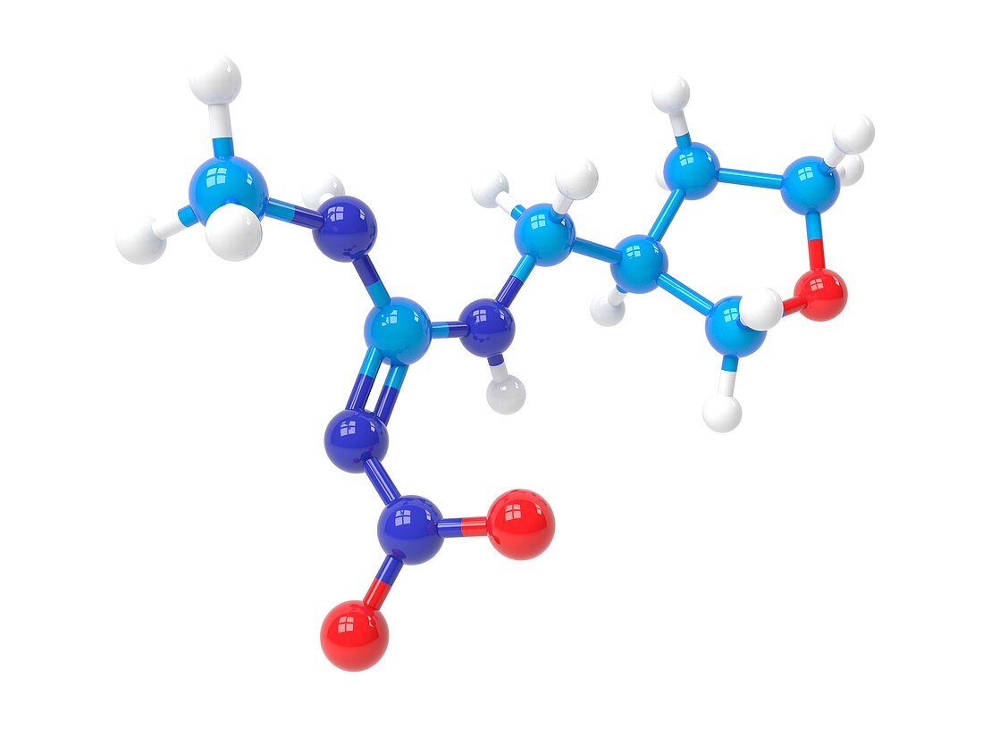 Dinotefuran molecule,Illustration