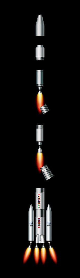 Ariane 3 rocket,illustration