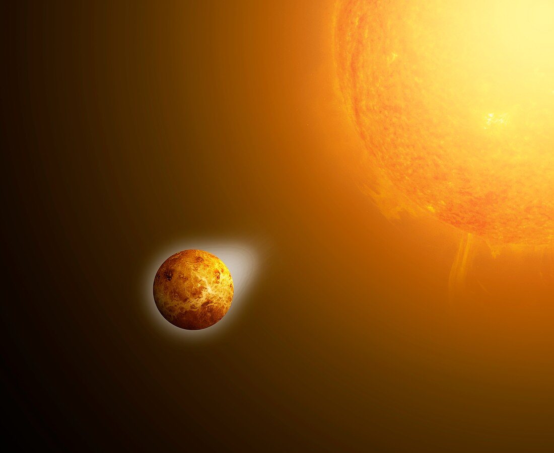 Sun's gravitational pull on Venus