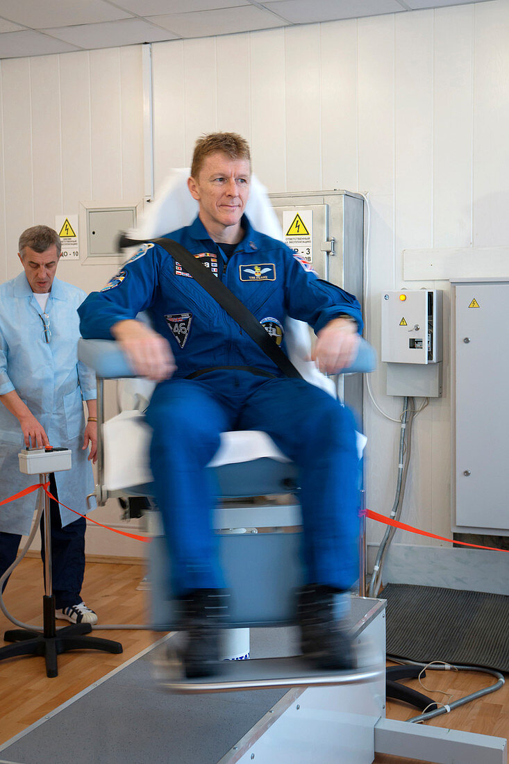 Tim Peake,British astronaut in training
