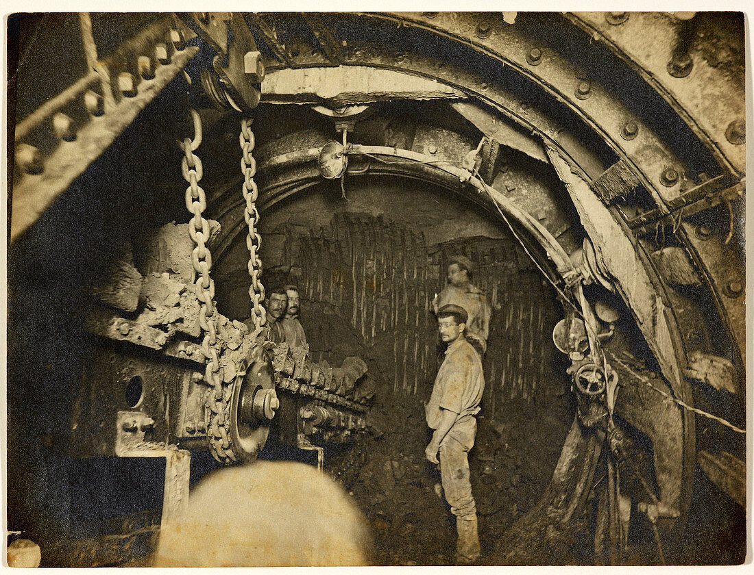 London Underground construction,1898