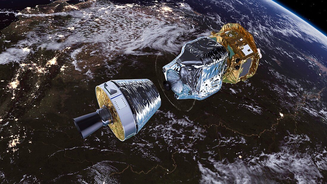 LISA Pathfinder space probe,illustration