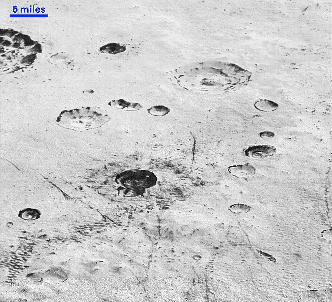 Pluto's ice crust,New Horizons image