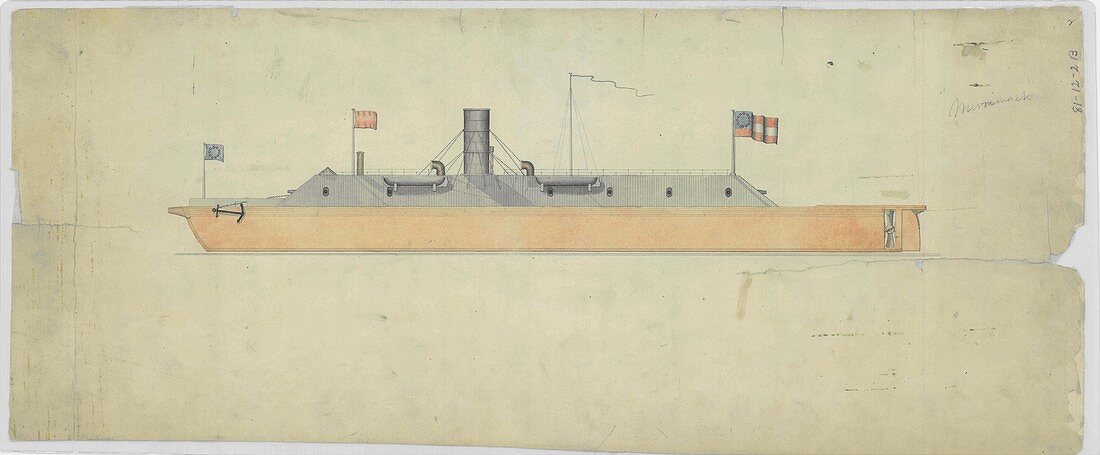 Ironclad warship CSS Virginia,1860s
