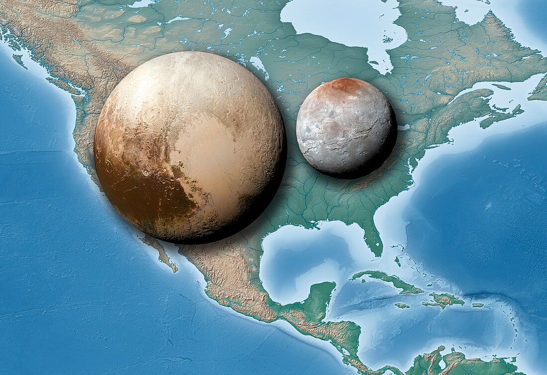 Pluto and Charon Compared to Earth