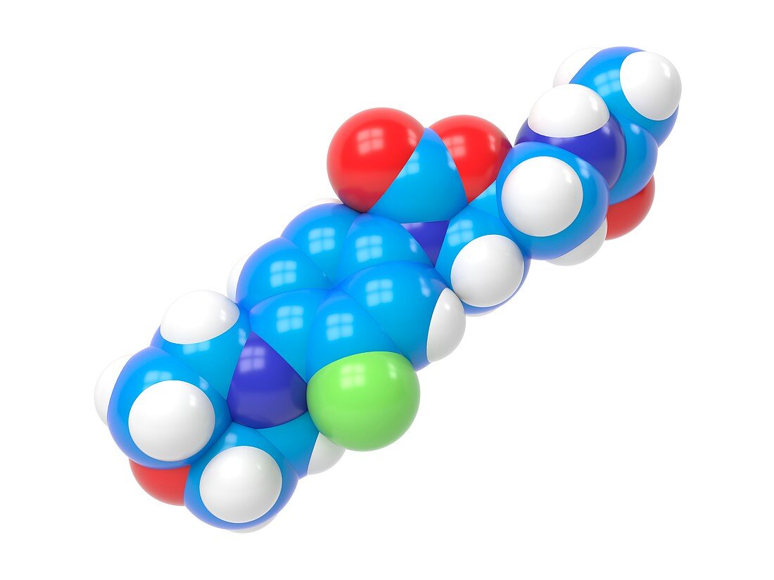 Linezolid antibiotic molecule