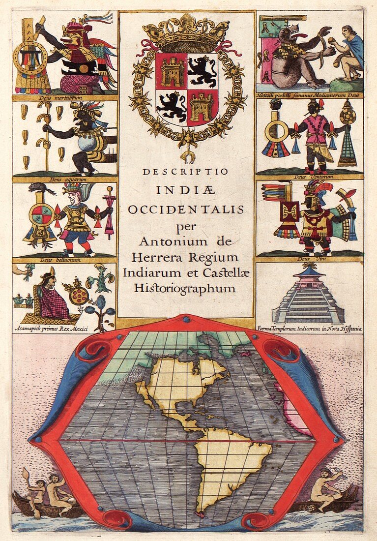 Spanish New World atlas title page,1622