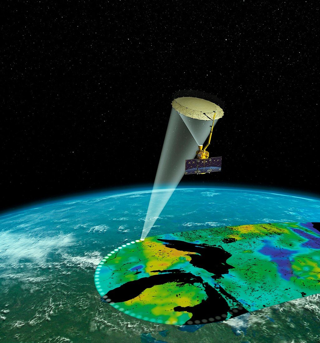 SMAP satellite,illustration