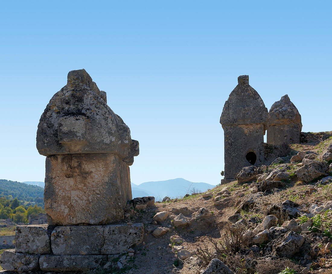 Rock cut tombs at Tlos,Turkey