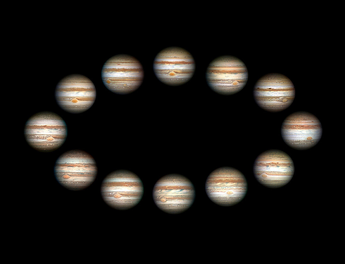 Jupiter during a Jovian year,2003-2015
