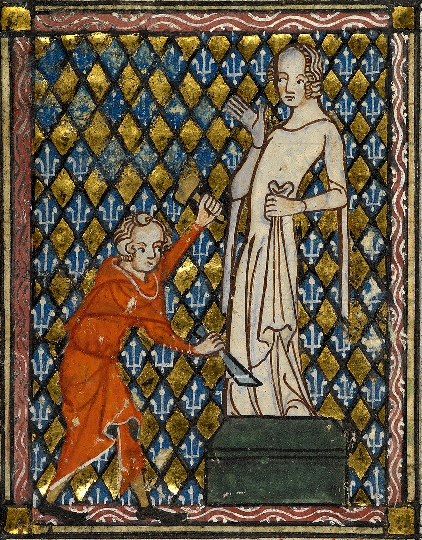 Pygmalion,14th century illustration