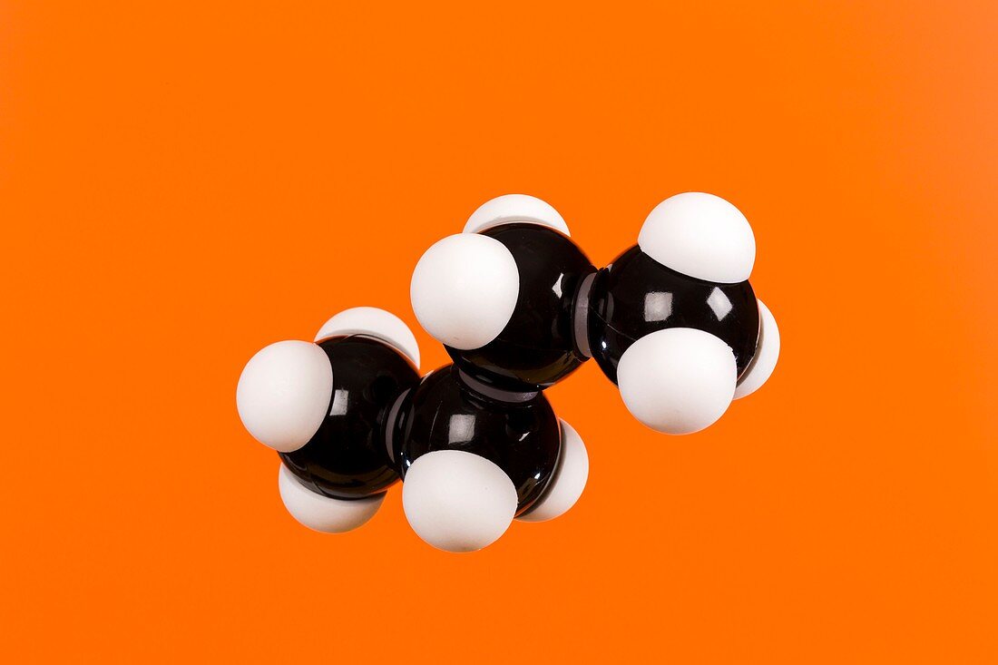 Model of a butane molecule
