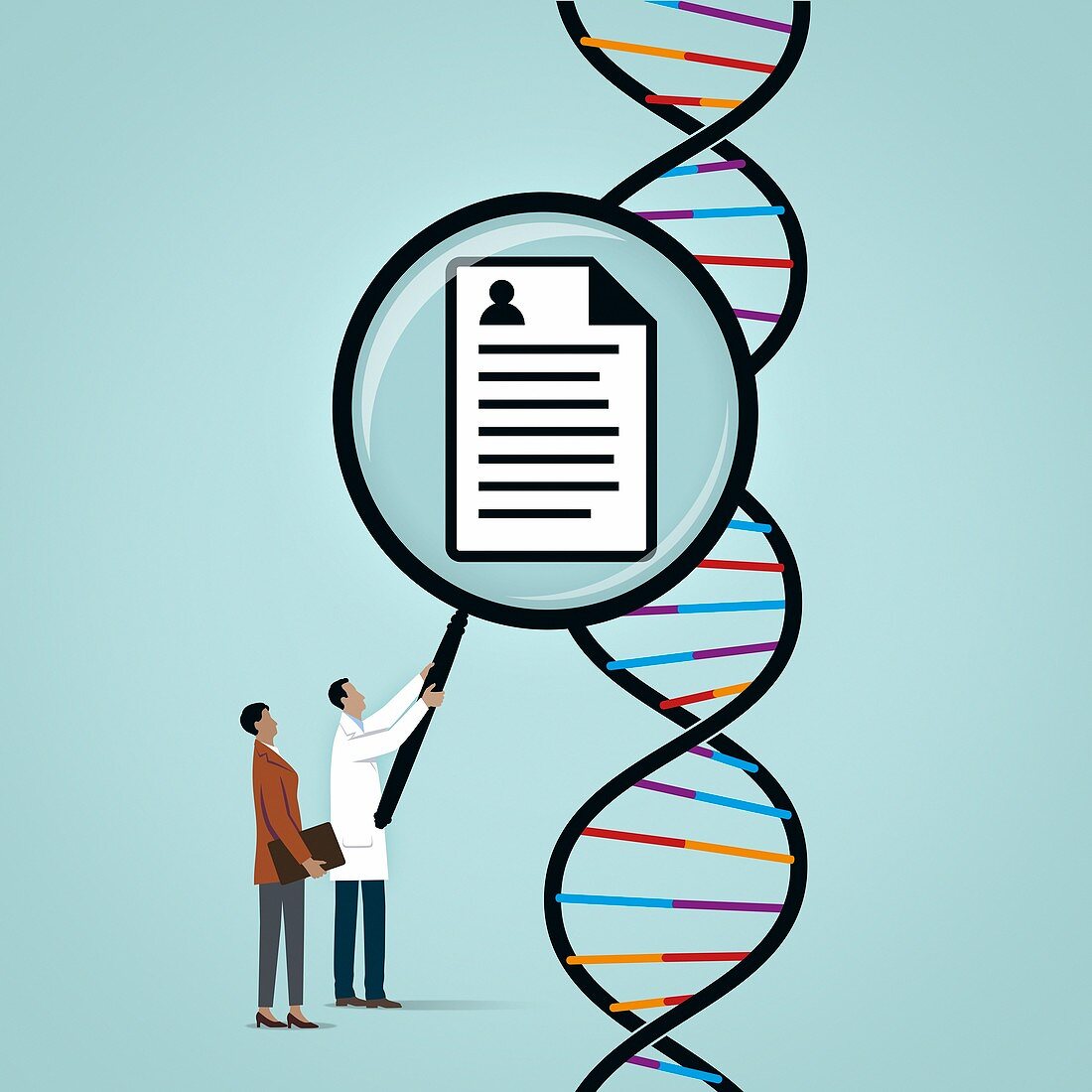 DNA profiling,conceptual illustration