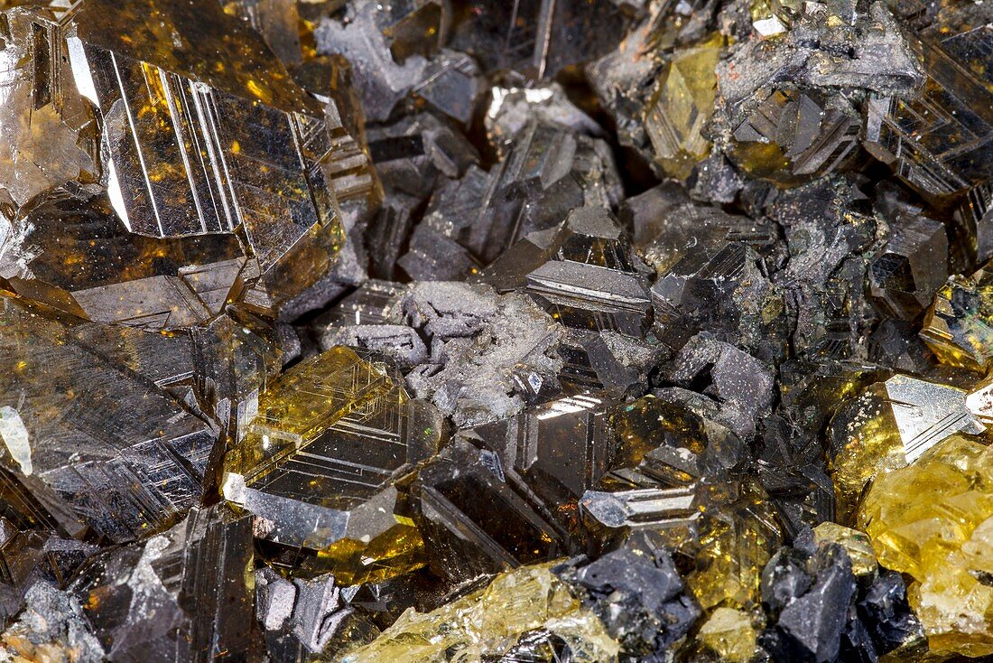 Sphalerite crystals