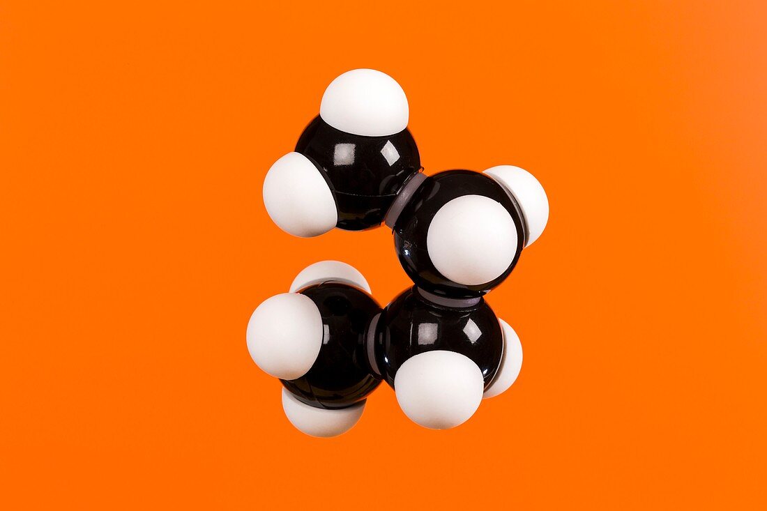 Model of a butane molecule