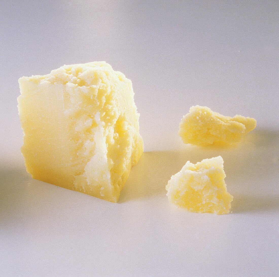 Large and small piece of Parmesan