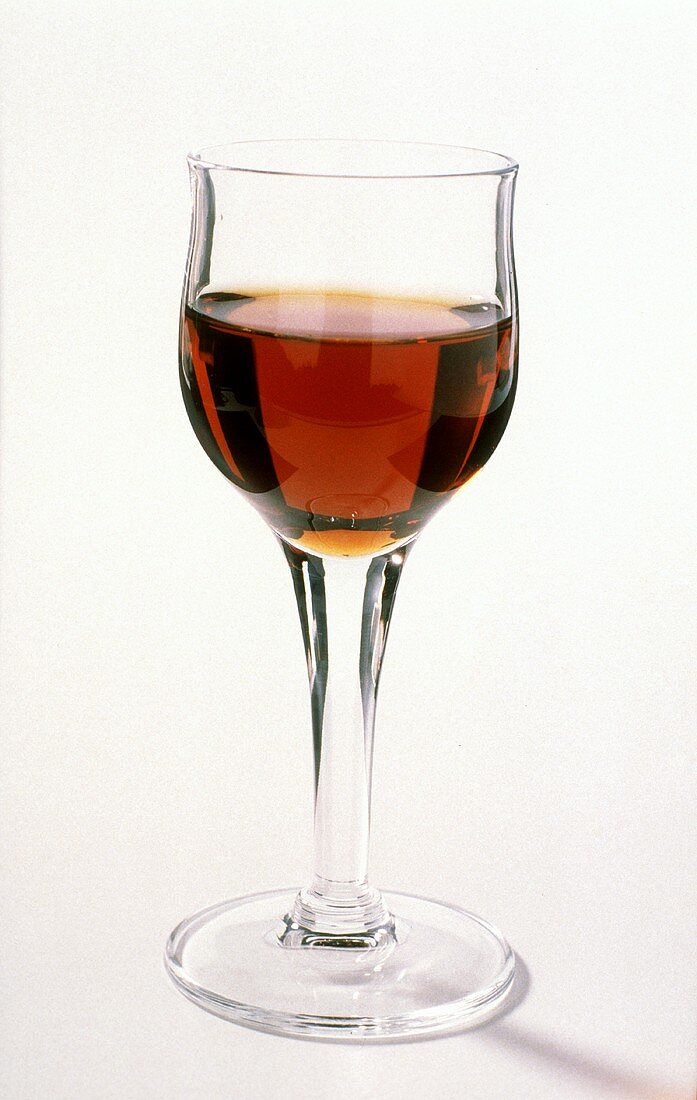 A glass of sherry; Oloroso
