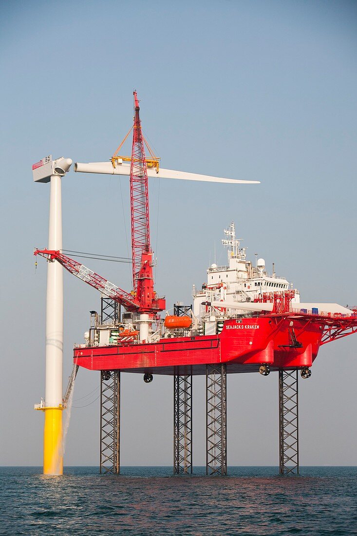 Jack up barge,Walney offshore wind farm
