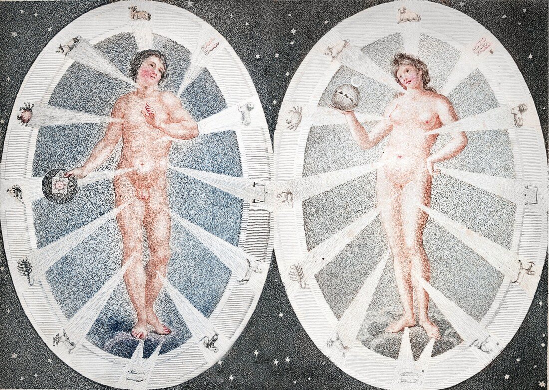 1794 Adam Eve and the Zodiac Sibly