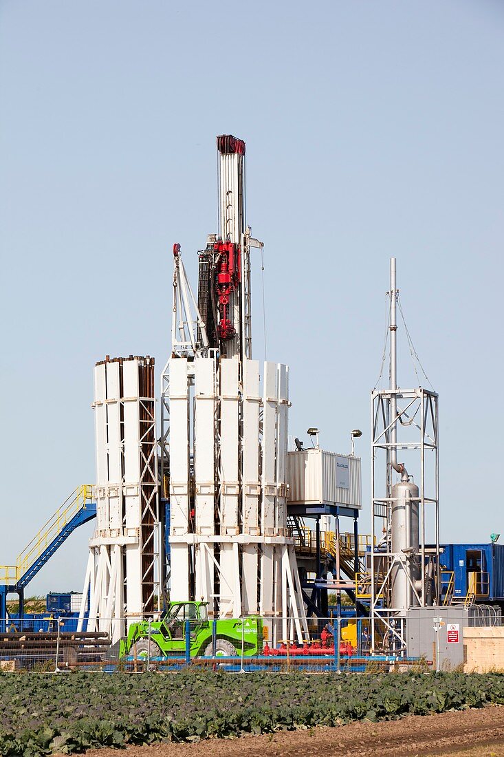 A test drilling site for shale gas