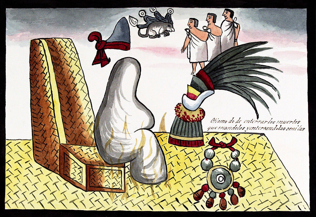 Aztec emperor funeral,16th century