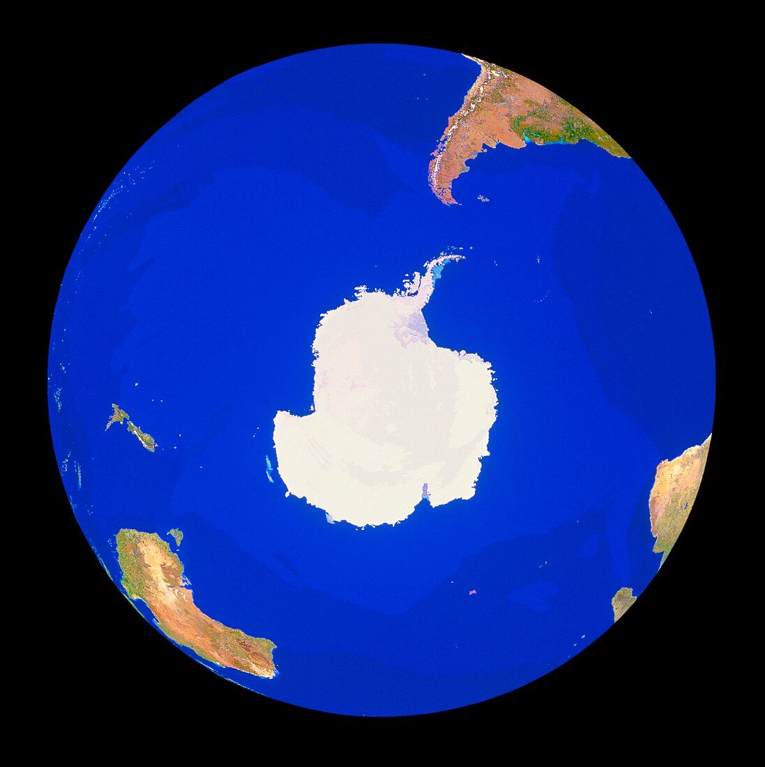 Geosphere image of Antarctica & southern ocean