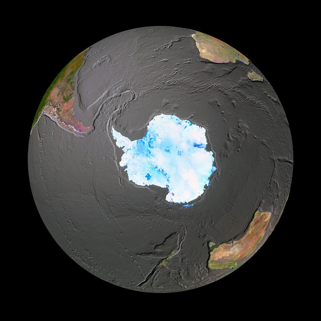 Southern Hemisphere,GeoSphere and bathymetry