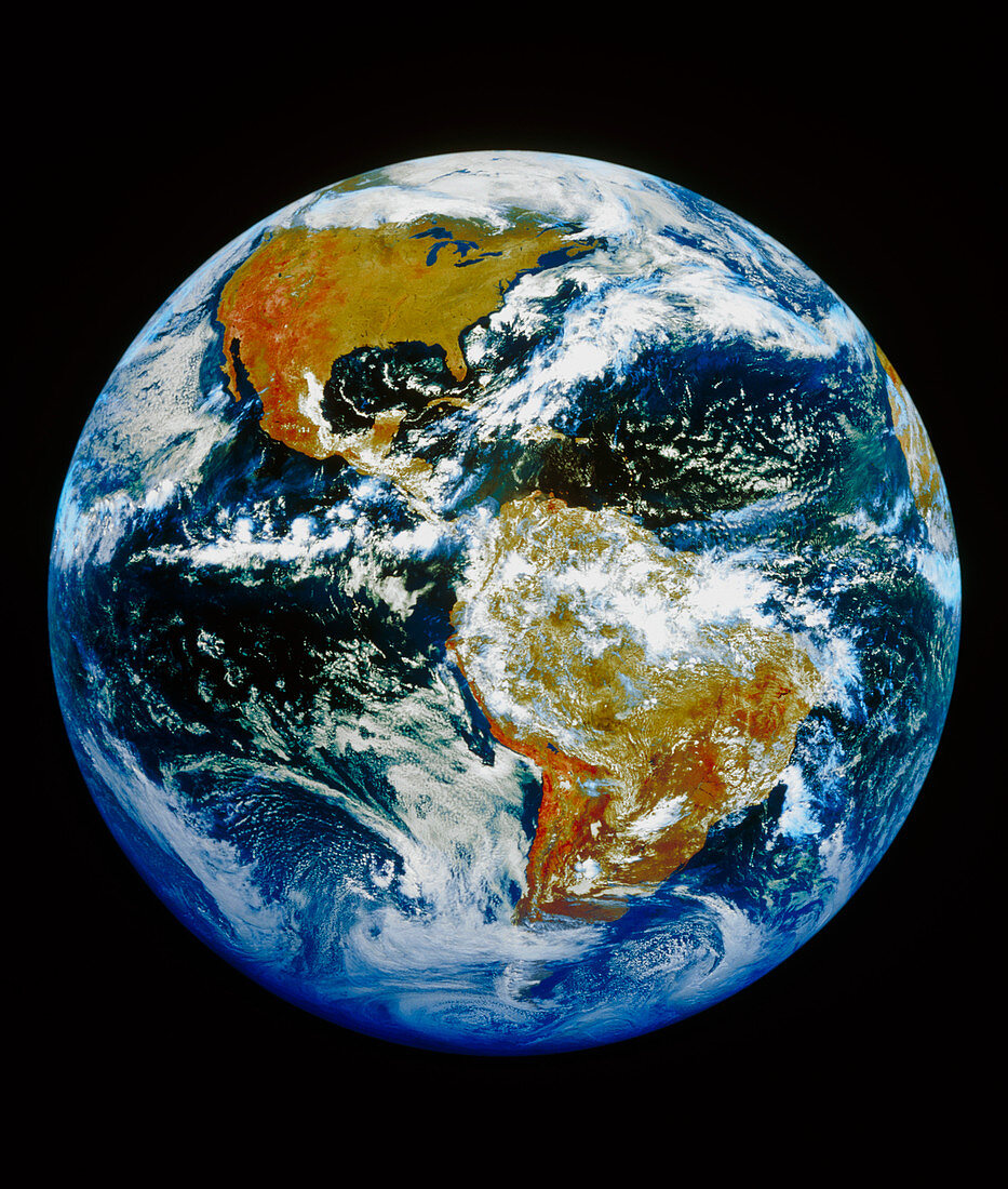 G0ES satellite image of Earth centred on Americas