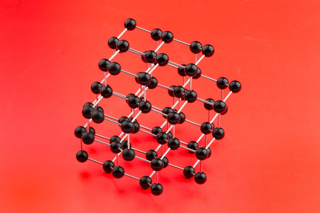 Diamond crystal,molecular model