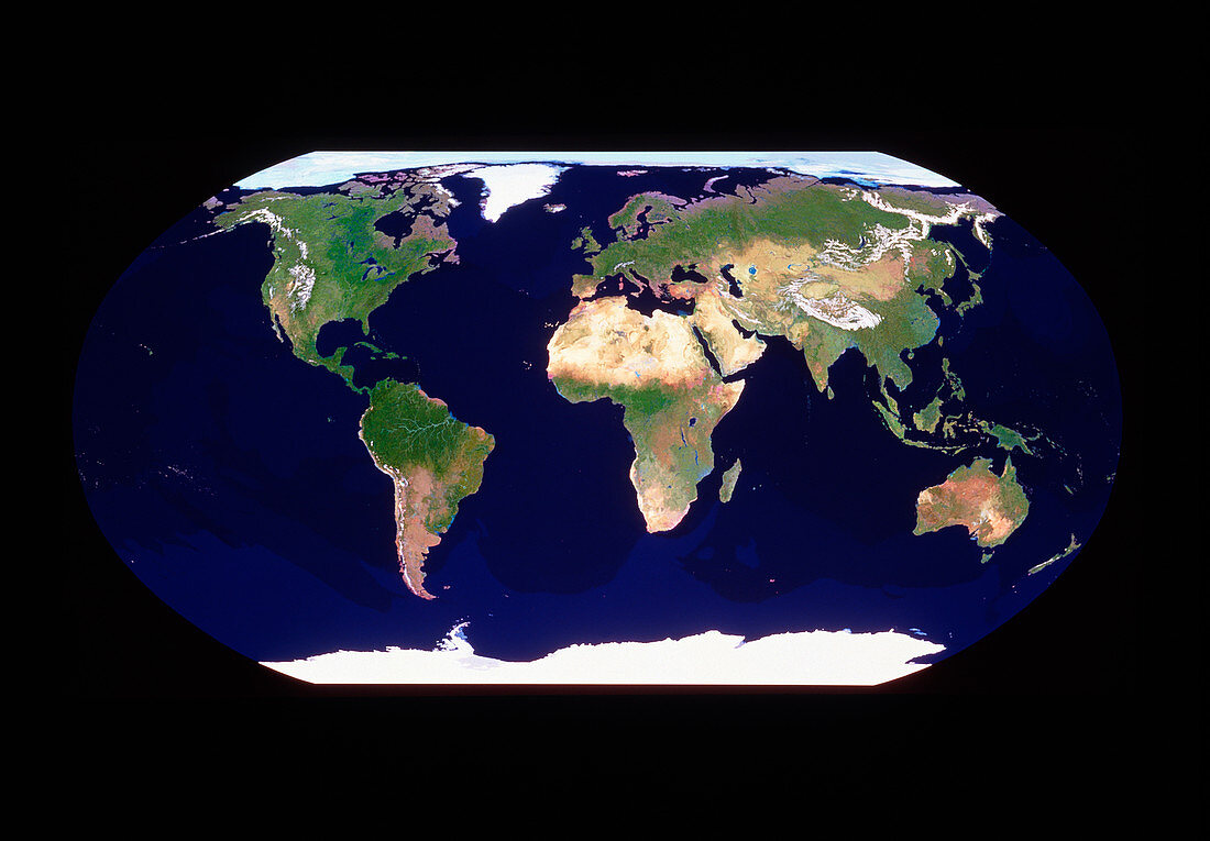 Whole earth in Robinson projection