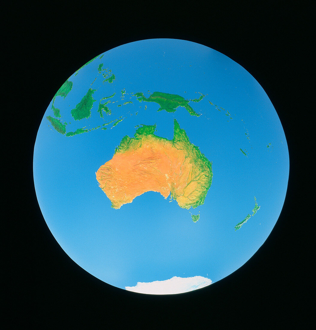 Whole Earth centred on Australia
