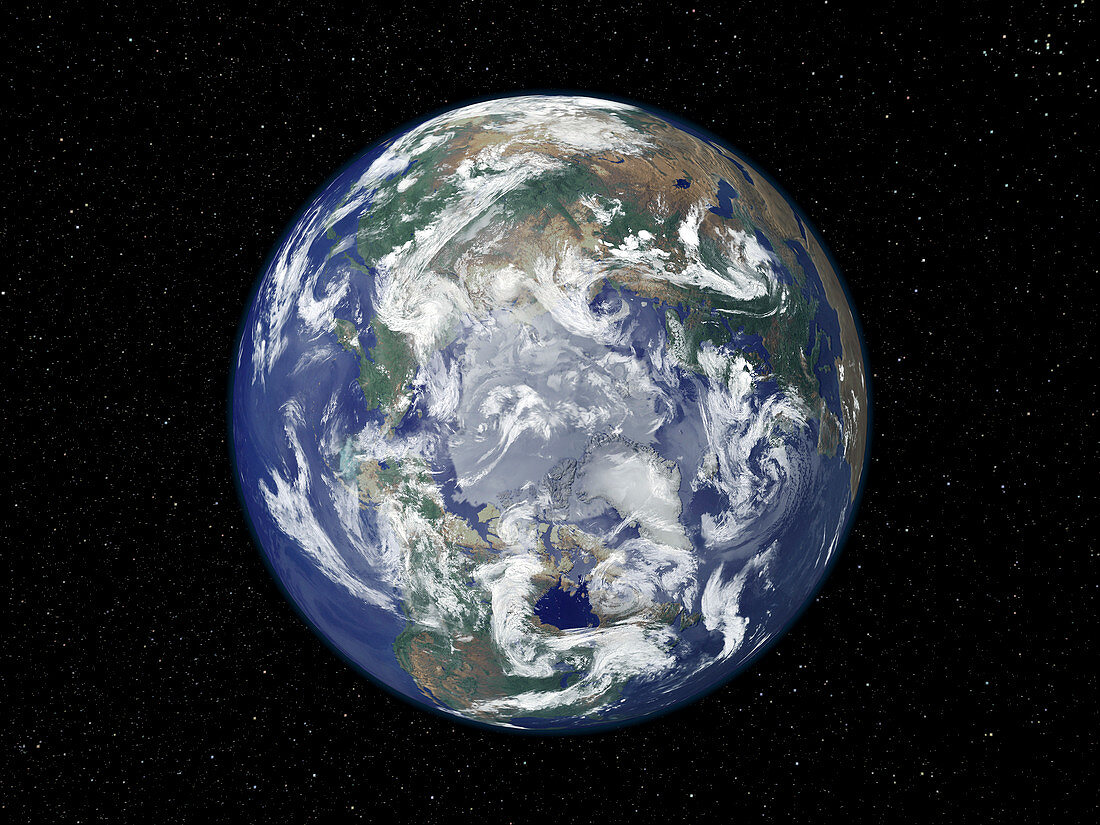 The Arctic,satellite image