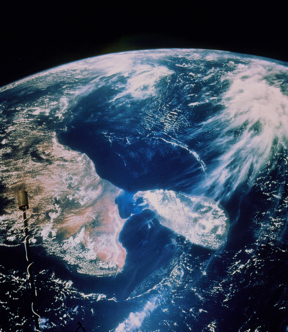 India and Sri Lanka from Gemini 11 in orbit
