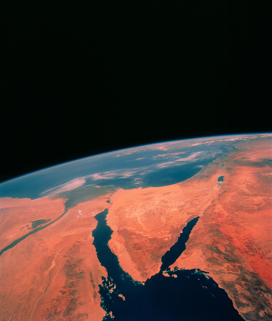 Sinai peninsula from Space Shuttle