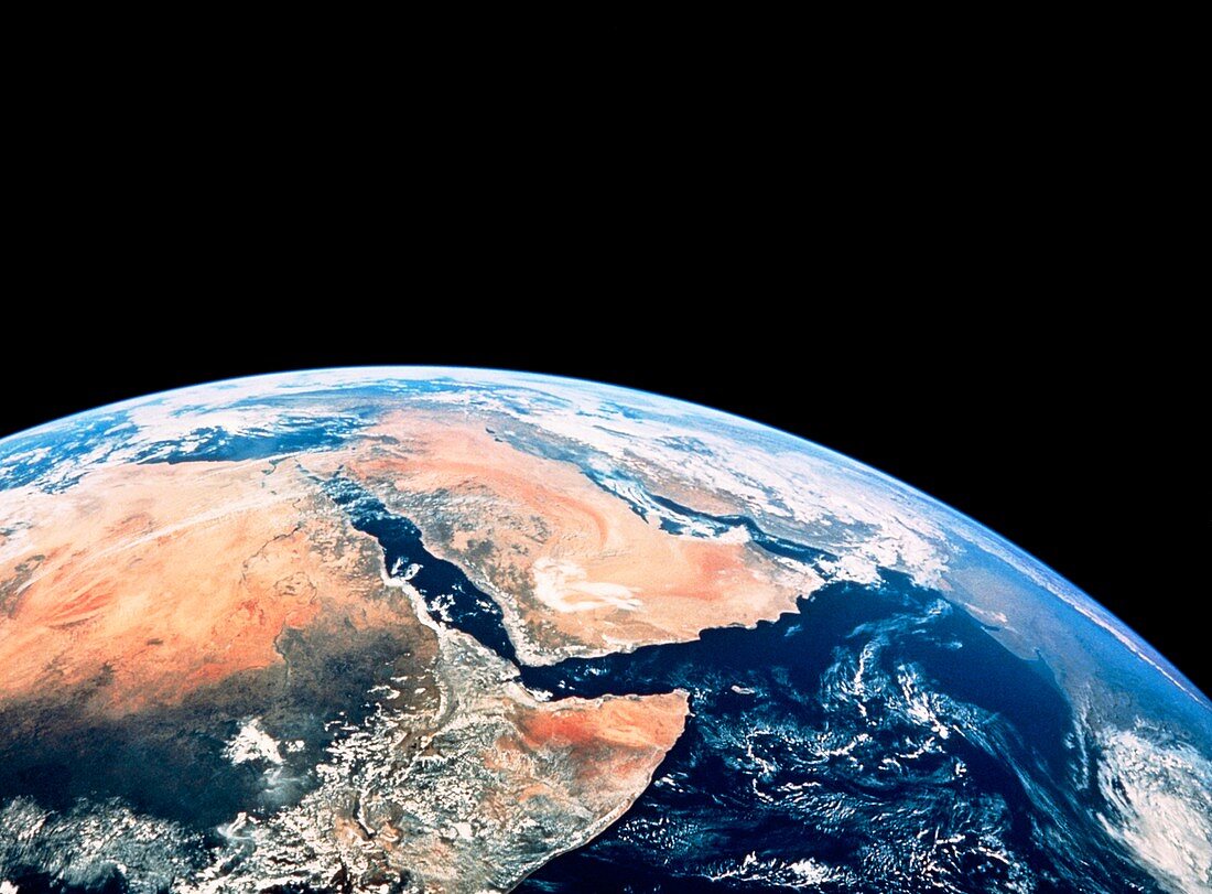Arabia and Africa seen from space,Apollo 17