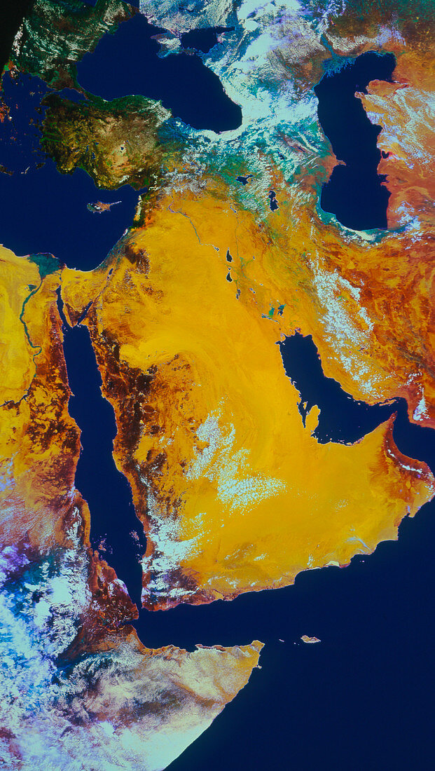 Satellite image of Arabian Peninsula