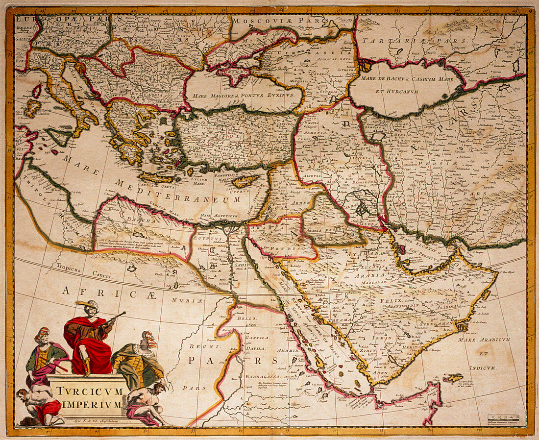 Map of Ottoman empire in 17th century