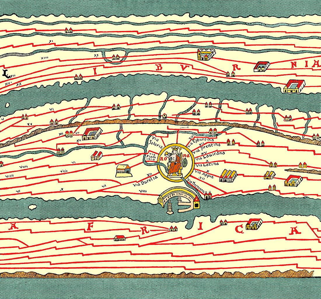 Peutinger table,historical map