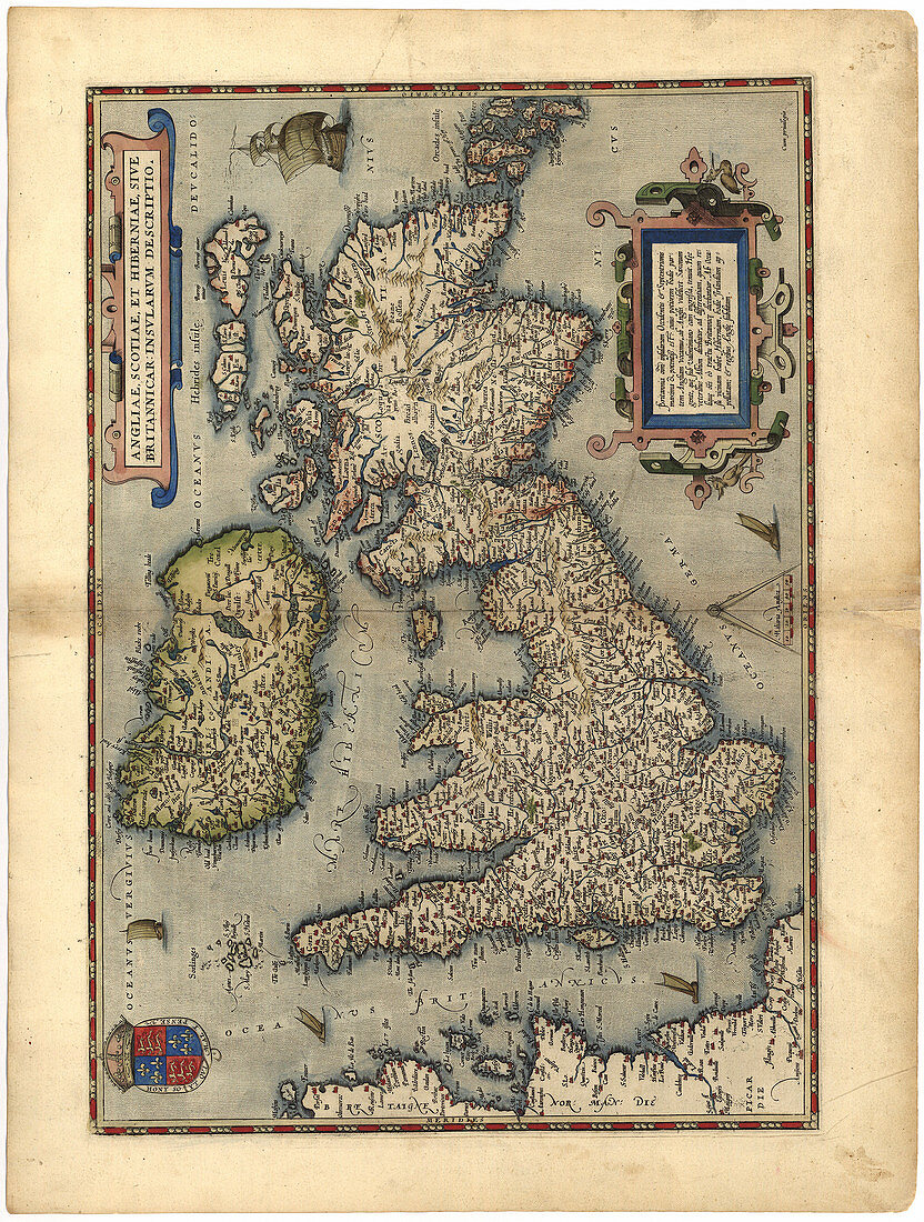 Ortelius's map of the British Isles,1570